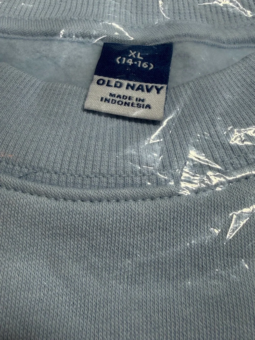 Old Navy Light Blue Graphic Logo Crewneck Sweatshirt Boys XL (14-16)